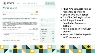 screenshot of KCWorks Search